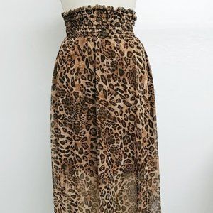 Leopard Print Maxi Skirt